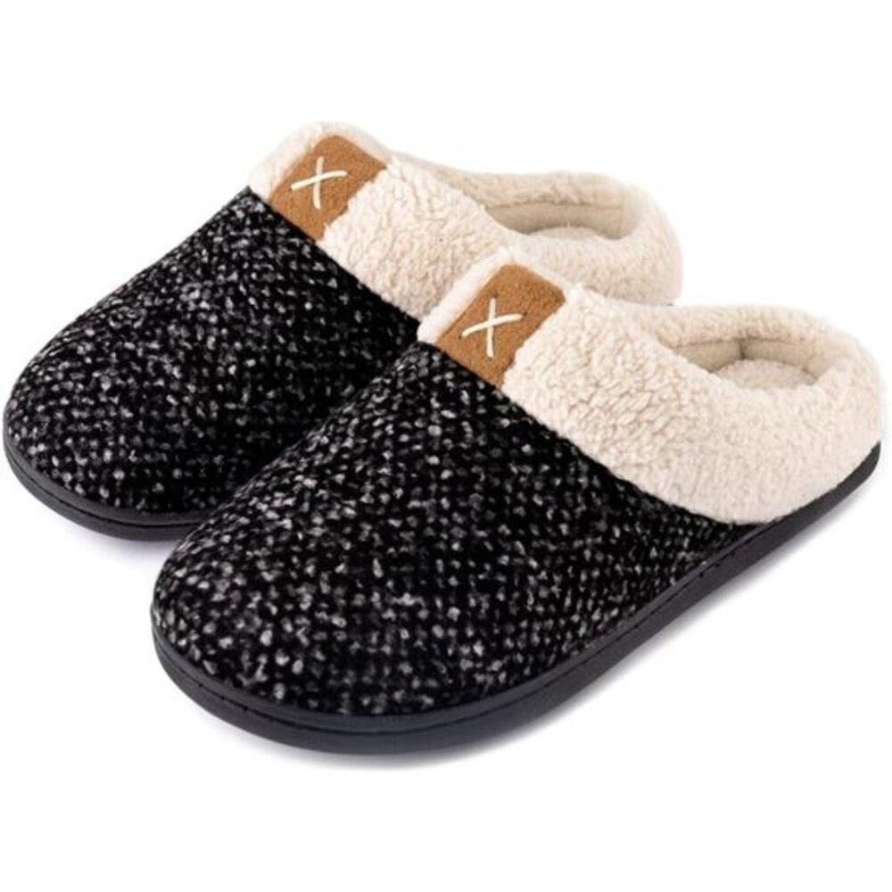 Women's Indoor Bedroom Slipper with Memory Foam, Charcoal